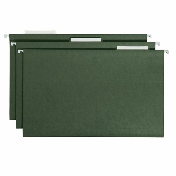 Hanging File Folders | Premium-Quality Hanging Folders, 1/3 Cut, Legal Size, Standard Green, Pack Of 25 Filing & Folders Hanging File Folders