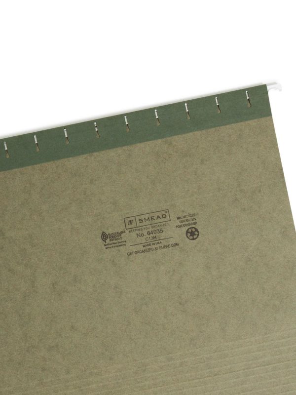 Hanging File Folders | Premium-Quality Hanging Folders, 1/3-Cut Tabs, Letter Size, Standard Green, Pack Of 25 Folders Filing & Folders Hanging File Folders