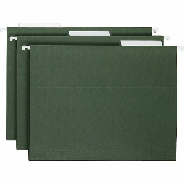 Hanging File Folders | Premium-Quality Hanging Folders, 1/3-Cut Tabs, Letter Size, Standard Green, Pack Of 25 Folders Filing & Folders Hanging File Folders