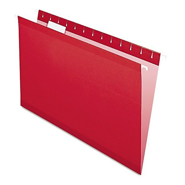 Hanging File Folders | Premium Reinforced Color Hanging File Folders, Legal Size, Red, Pack Of 25 Folders Filing & Folders Hanging File Folders