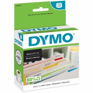 Label Maker Tapes | File Document Management Labels, Q42773, 3/4″W X 2 1/2″L, Direct Thermal, White, 450 / Roll, 450 / Roll Label Maker Tapes Label Maker Tapes