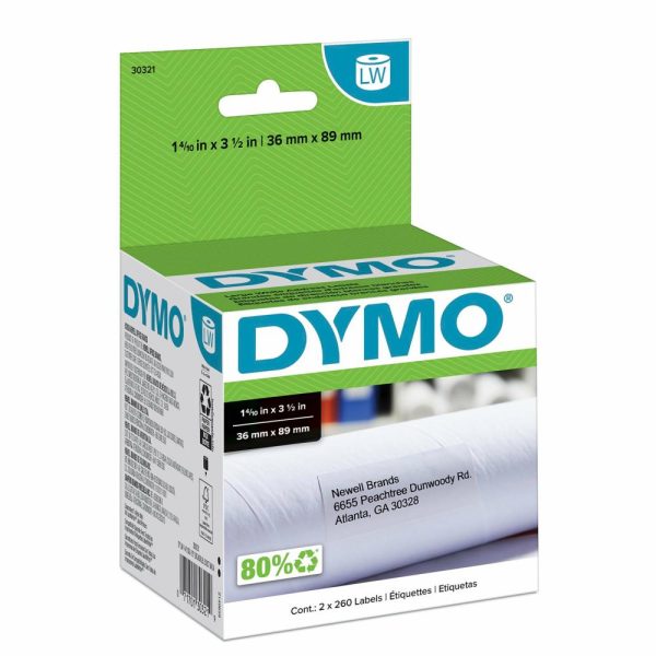 Label Maker Tapes | White Thermal Address Labels, Dym30321, 1 4/10″ X 3 1/2″, Box Of 520 Label Maker Tapes Label Maker Tapes