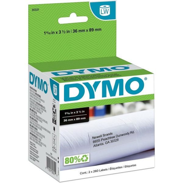 Label Maker Tapes | White Thermal Address Labels, Dym30321, 1 4/10″ X 3 1/2″, Box Of 520 Label Maker Tapes Label Maker Tapes