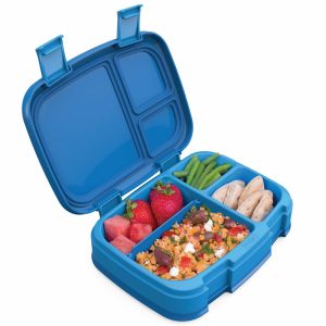 Lunch Bags | Fresh 4-Compartment Bento-Style Lunch Box, 2-7/16″H X 7″W X 9-1/4″D, Blue Bags & Luggage Lunch Bags