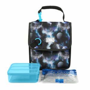 Lunch Bags | Hi-Top Power Pack Kids Lunch Bag, 10-3/4”H X 7”W X 5-5/8”D, Cosmic Storm Bags & Luggage Lunch Bags