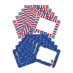 Name Badges & Holders | Name Tags, 2 ¾ X 3 ½”, Western/Americana, 45 Name Tags Per Pack, Case Of 2 Packs Labels & Label Makers Name Badges & Holders