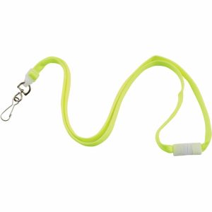 Name Badges & Holders | Neon Breakaway Lanyard – 12 / Pack – 0.5″ Width X 36″ Length – Neon Yellow Labels & Label Makers Name Badges & Holders