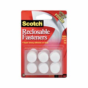 Name Badges & Holders | Recloseable Fasteners, White, 3/4″ Dots, Pack Of 24 Labels & Label Makers Name Badges & Holders