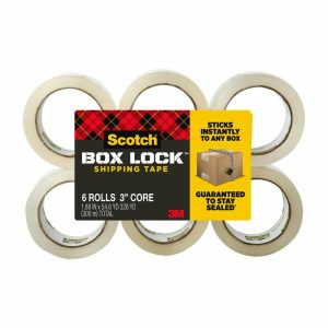 Packing Tape | Box Lock Shipping Packing Tape, 1-15/16″ X 38.2 Yd, Clear, Pack Of 6 Rolls Mailing & Shipping Packing Tape