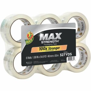 Packing Tape | Brand Brand Max Strength Packaging Tape – 54.60 Yd Length X 1.88″ Width – 3.1 Mil Thickness – 6 / Pack – Clear Mailing & Shipping Packing Tape