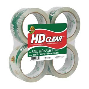 Packing Tape | Hd Clear Heavy-Duty Packaging Tape, 1.88″ X 54.6 Yd., Clear, Pack Of 4 Rolls Mailing & Shipping Packing Tape