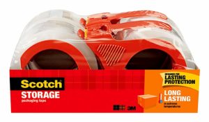 Packing Tape | Long Lasting Storage Packing Tape, With Refillable Dispenser, 3″ Core, 1-7/8″ X 38.2 Yd., Clear, Pack Of 4 Rolls Mailing & Shipping Packing Tape