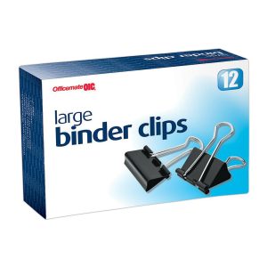 Paper & Binder Clips | Binder Clips, Large, 2″, Black, Box Of 12 Basic Supplies Paper & Binder Clips