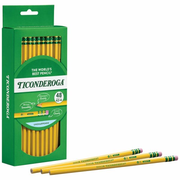 Pencils | Pencils, #2 Medium Soft Lead, Yellow Barrel, Box Of 48 Pencils Office Supplies Pencils