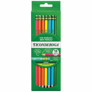 Pencils | Pencils, No 2, Soft, Assorted Neon, Pack Of 18 Pencils Office Supplies Pencils