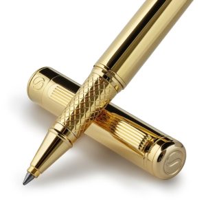 Pens | Classic Rollerball Pen, Medium Point, 0.7 Mm, Gold Barrel, Black Ink Office Supplies Pens