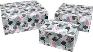 Plastic Storage Containers | Storage Box, Pastel Florals, 3 Pk Office Supplies Plastic Storage Containers