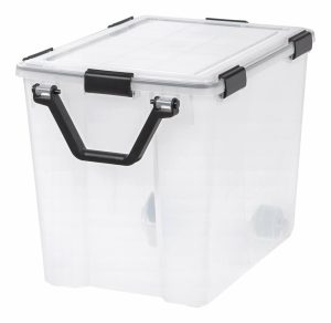 Plastic Storage Containers | Weathertight Plastic Storage Container With Latch Lid, 18 3/4″ X 17 3/4″ X 23 5/8″, Clear Office Supplies Plastic Storage Containers