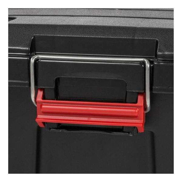 Plastic Storage Containers | Weathertight Plastic Storage Containers With Latch Lids, 15 3/8″ X 16″ X 30″, Black, Case Of 4 Office Supplies Plastic Storage Containers