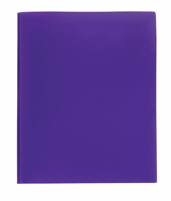 Pocket Folders | Brand Poly 2-Pocket Portfolio With Fasteners, Purple Filing & Folders Pocket Folders