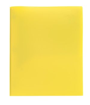 Pocket Folders | Brand Poly 2-Pocket Portfolio With Fasteners, Yellow Filing & Folders Pocket Folders