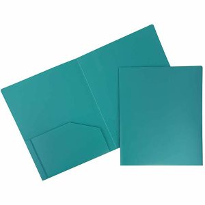 Pocket Folders | Heavy-Duty 2-Pocket Plastic Presentation Folders, 9″ X 12″, Sea Blue, Pack Of 6 Filing & Folders Pocket Folders