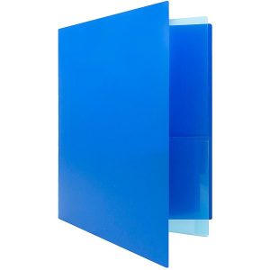 Pocket Folders | Heavy Duty 4-Pocket Plastic Folders, 9 1/2″ X 11 5/8″, Blue, Pack Of 2 Filing & Folders Pocket Folders