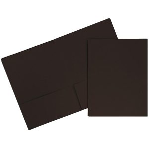 Pocket Folders | Matte 2-Pocket Presentation Folders, 9″ X 12″, 100% Recycled, Chocolate Brown, Pack Of 6 Filing & Folders Pocket Folders