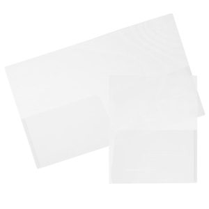 Pocket Folders | Regular-Weight 2-Pocket Plastic Presentation Folders, 9″ X 12″, Clear, Pack Of 6 Filing & Folders Pocket Folders