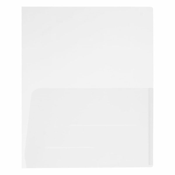 Pocket Folders | Regular-Weight 2-Pocket Plastic Presentation Folders, 9″ X 12″, Clear, Pack Of 6 Filing & Folders Pocket Folders