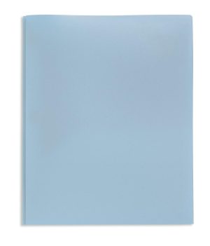 Report Covers & Portfolios | 2-Pocket School-Grade Poly Folder With Prongs, Letter Size, Light Blue Binders & Accessories Report Covers & Portfolios