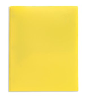 Report Covers & Portfolios | Brand 2-Pocket School-Grade Poly Folder With Prongs, Letter Size, Yellow Binders & Accessories Report Covers & Portfolios