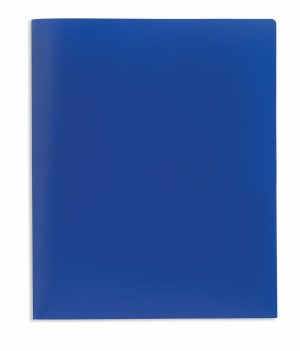 Report Covers & Portfolios | Brand School-Grade 2-Pocket Poly Folder, Letter Size, Blue Binders & Accessories Report Covers & Portfolios