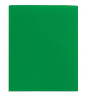 Report Covers & Portfolios | Brand School-Grade 2-Pocket Poly Folder, Letter Size, Green Binders & Accessories Report Covers & Portfolios