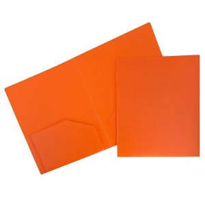 Report Covers & Portfolios | Heavy-Duty 2-Pocket Plastic Presentation Folders, 9″ X 12″, Orange, Pack Of 6 Binders & Accessories Report Covers & Portfolios