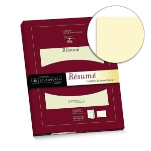 Report Covers & Portfolios | Résumé Folders & Envelopes, 9″ X 12″, 88-Lb, Ivory, Pack Of 5 Binders & Accessories Report Covers & Portfolios