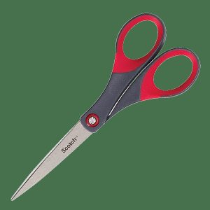 Scissors | Precision Scissors, 7″ – 7″ Overall Length – Left/Right – Stainless Steel – Red, Gray – 1 Each Basic Supplies Scissors