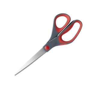 Scissors | Precision Scissors, 8″, Pointed, Gray/Red Basic Supplies Scissors