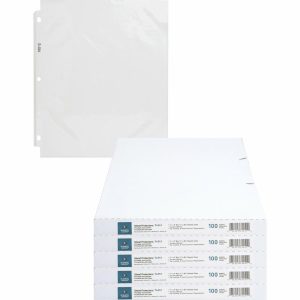 Sheet Protectors | Top-Loading Poly Sheet Protectors – For Letter 8 1/2″ X 11″ Sheet – 3 X Holes – Ring Binder – Top Loading – Rectangular – Clear – Polypropylene – 500 / Carton Binders & Accessories Sheet Protectors