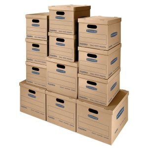 Shipping & Moving Boxes | Smoothmove Classic Moving & Boxes With Lift-Off Lids, 14″ X 18″ X 15″, 85% Recycled, Kraft, Case Of 8 Small/4 Medium Mailing & Shipping