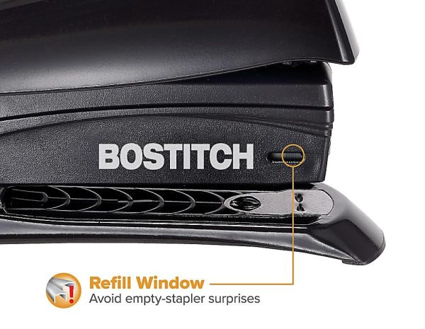 Staplers & Staples | Inspire Spring-Powered Desktop Stapler, 20 Sheets Capacity, Black Basic Supplies Staplers & Staples