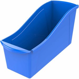 Storage Bins & Baskets | Book Bin Set, Medium Size, Blue, Carton Of 6 Office Supplies Storage Bins & Baskets