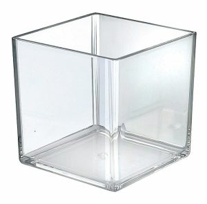 Storage Bins & Baskets | Deluxe Cube Bins, Small Size, 6″ X 6″ X 6″, Clear, Pack Of 4 Office Supplies Storage Bins & Baskets