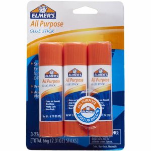 Tape & Adhesives | Office Strength Glue Sticks, All Purpose, 0.77 Oz., Clear, Pack Of 3 Basic Supplies Tape & Adhesives