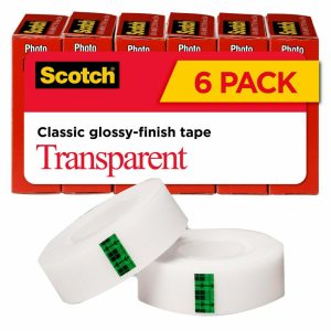 Tape & Adhesives | Transparent Tape, 3/4″ X 1000″, Clear, Pack Of 6 Rolls Basic Supplies Tape & Adhesives