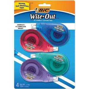 Correction Fluid & Tape | Wite-Out Correction Tape, Pack Of 4 Correction Tape Dispensers Correction Fluid & Tape Correction Fluid & Tape