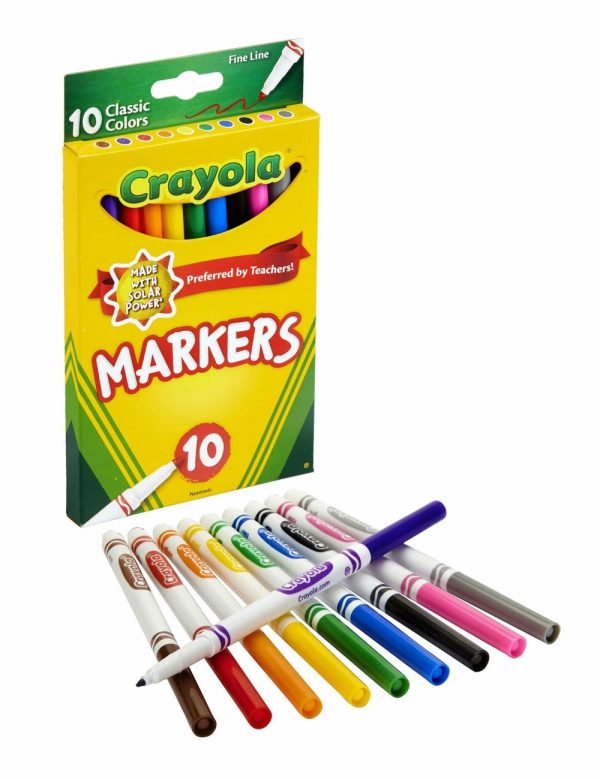 Markers | Fine Line Markers, Assorted Classic Classpack, Pack Of 10 Markers Markers