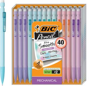 Pencils | Xtra-Smooth Mechanical Pencils, Medium Point, 0.7 Mm, #2 Lead, Assorted Pastel Barrel Colors, Pack Of 40 Pencils Office Supplies Pencils