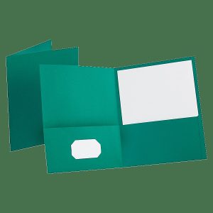 Pocket Folders | Letter-Size Twin-Pocket Report Covers, Teal, Box Of 25 Filing & Folders Pocket Folders