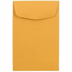 Envelopes | Coin Envelopes, #4″, Gummed Seal, Brown Kraft, Pack Of 50 Envelopes Envelopes Envelopes